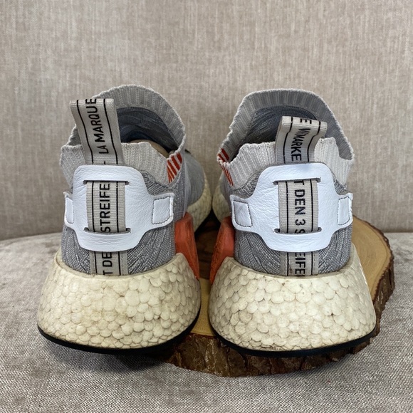 Adidas Mens NMD R2 Primeknit Running Shoes Gray - Picture 13 of 15